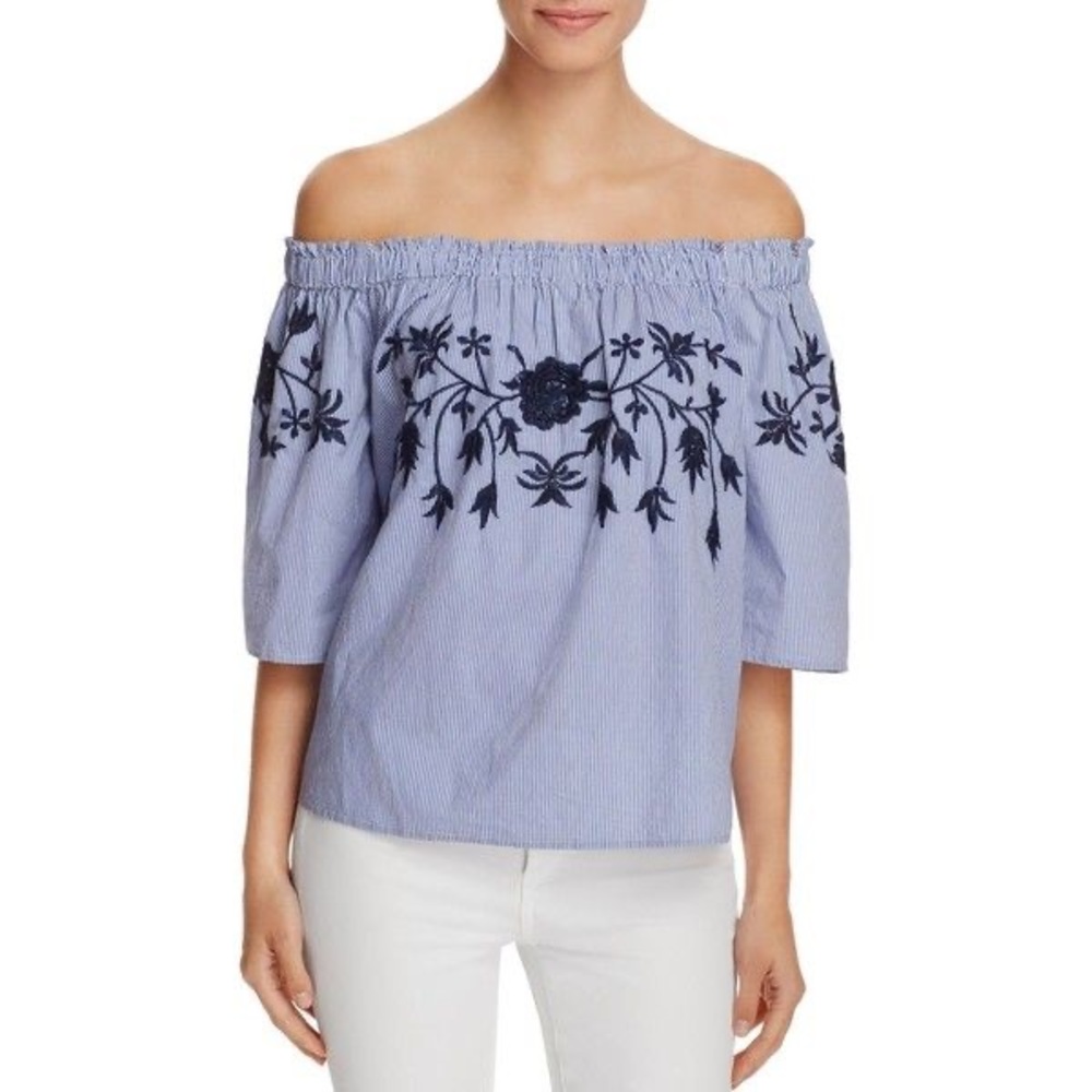 ❤️❤️ Vero Moda Striped Embroidered Off Shoulder Top ❤️❤️beautiful